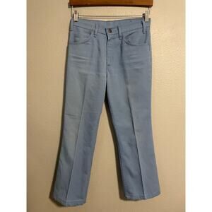 Vintage Levis Pants Womens Size 30 Light Blue Corduroy Flare Sta Prest 70s Retro